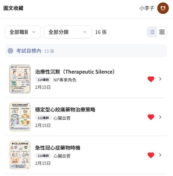 列表顯示